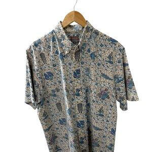 Reyn Spooner Kloth Reverse Print Hula Girl Surfer Print Size Xl VTG Commemorate